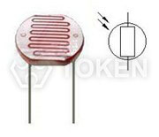 典型光敏電阻器與電路符號
