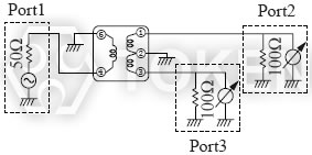 貼片共模電感器 (TCB4F - 617PT) 測試電路