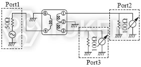 (TCB5F - 458PT) 貼片平衡-不平衡變壓器 測試電路