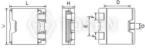 貼片繞線功率電感器 (TPSTP) 結構圖及尺寸