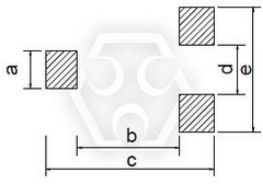 貼片繞線功率電感器 (TPSTP) 焊盤尺寸