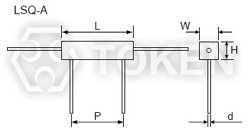 (LSQ-A) 精密瓷盒 四引脚 四端子 四引线 电阻器 规格尺寸