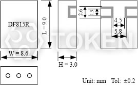 介质带通滤波器 - DF 多腔型系列 尺寸