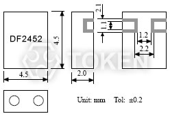 介质带通滤波器 - DF-C/D 系列 尺寸图