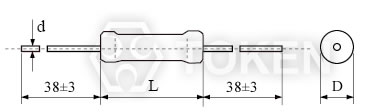 Precision Power Wirewound Resistors (KNP-R) Dimensions