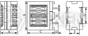 EMI抑制器 滤波电感器 (TCET24B) 结构及尺寸图