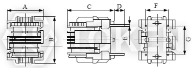 EMI抑制器 滤波电感器 (TCUT20) 结构及尺寸图