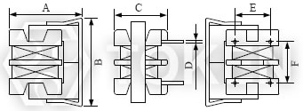 EMI抑制器 滤波电感器 (TCUU98H) 结构及尺寸图