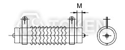(DQ-B) 立式型支架 尺寸图