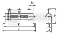 可调功率管型电阻 (DRS-A) 水平式支架 尺寸图